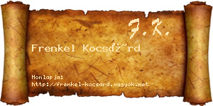 Frenkel Kocsárd névjegykártya